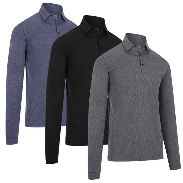 Callaway Mens Long Sleeve ATY Golf Polo